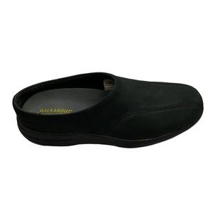 1380-Walkabout Mens Black Leather Slip-On Shoes